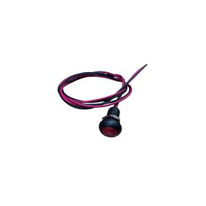 Переключатель кнопочный off-(on), без фиксации, с проводами, красный