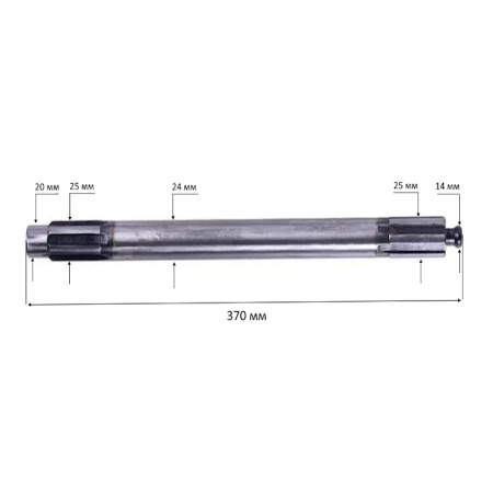 Вал корзины (муфты) сцепления L = 370 мм Z-6/6 от интернет-магазина rossel.by
