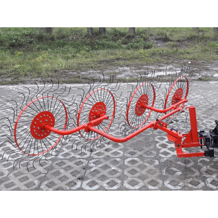 Сеноворошилка ВМ-4 4-х колесная на минитрактора (толщина спицы- 4 мм) от интернет-магазина rossel.by