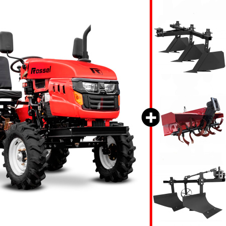Минитрактор Rossel XT-184D в комплекте с навесным оборудованием от интернет-магазина rossel.by