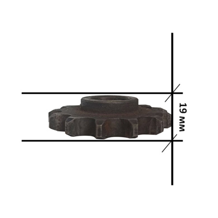 Звездочка Z-13 D25 шпонка редуктора привода цепи однорядная от интернет-магазина rossel.by