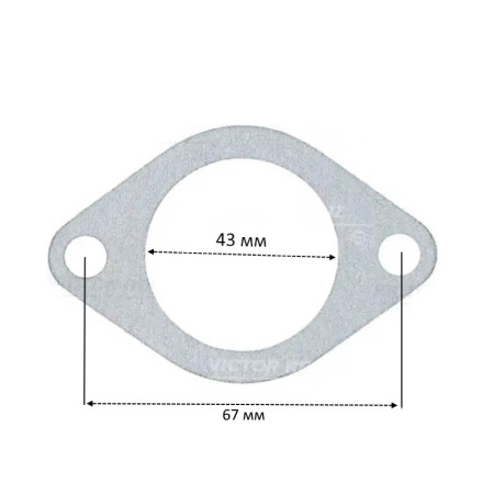 Прокладка коллектора впуск/выпуск (43х67мм) от интернет-магазина rossel.by