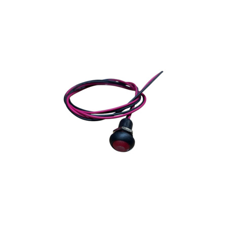 Переключатель кнопочный off-(on), без фиксации, с проводами, красный от интернет-магазина rossel.by